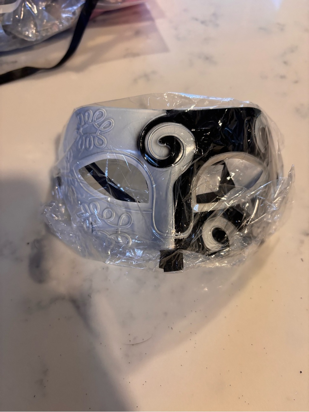 Women's Two-Tone Black and White Decorative Mask Bracelet
